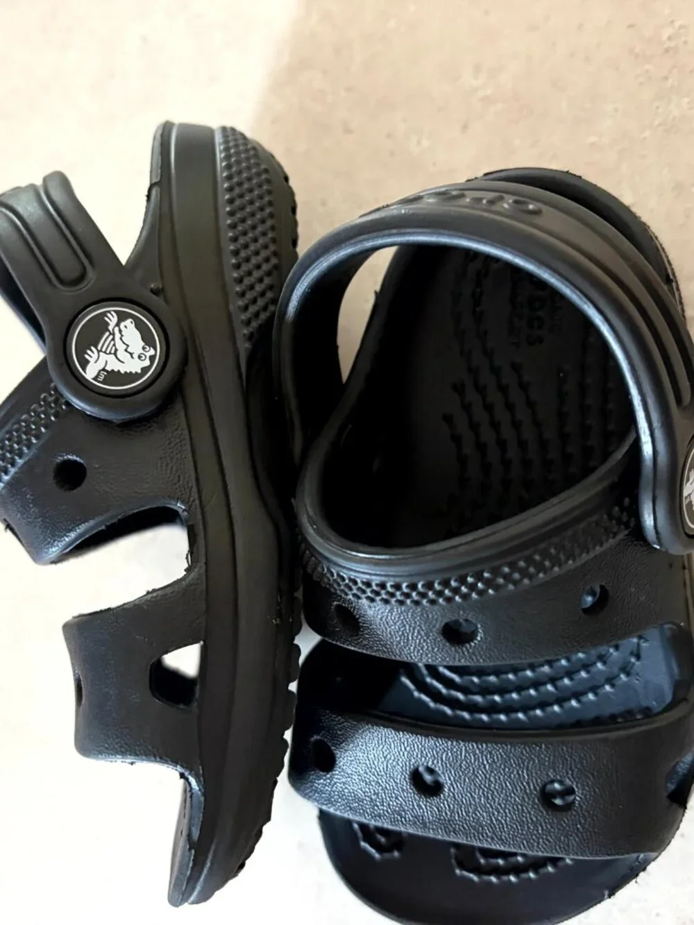 Crocs Classic Sandal Clog Kid Black Infant Baby Toddler Size 5C